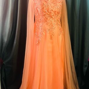 Elegant light coral gown